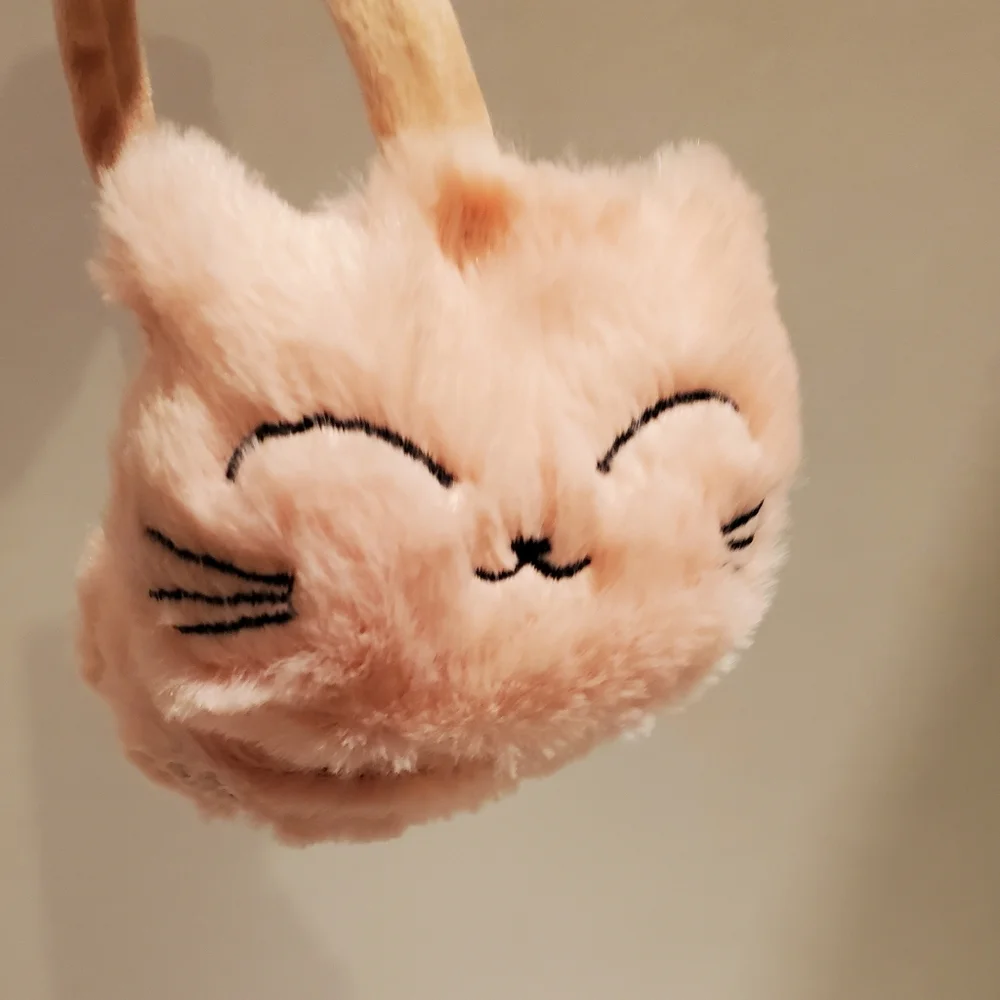 Infant Or Child Pink Kitten Ear Muffs